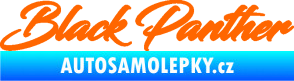 Samolepka Black panther nápis Fluorescentní oranžová