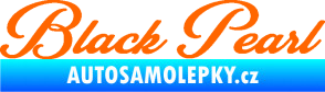 Samolepka Black pearl nápis Fluorescentní oranžová