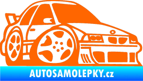 Samolepka BMW e30 karikatura pravá Fluorescentní oranžová