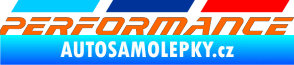 Samolepka BMW M Performance nad sebou Fluorescentní oranžová
