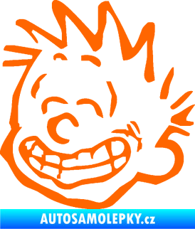 Samolepka Boy s úsměvem levá Fluorescentní oranžová