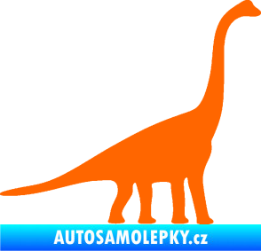 Samolepka Brachiosaurus 001 pravá Fluorescentní oranžová