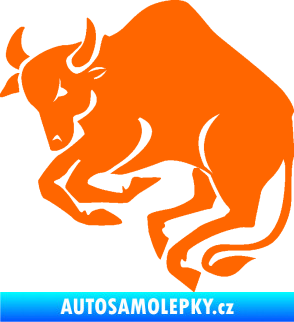 Samolepka Býk zvěrokruh 005 levá Fluorescentní oranžová