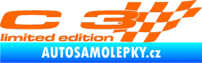 Samolepka C3 limited edition pravá Fluorescentní oranžová