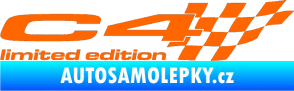 Samolepka C4 limited edition pravá Fluorescentní oranžová
