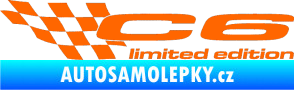 Samolepka C6 limited edition levá Fluorescentní oranžová