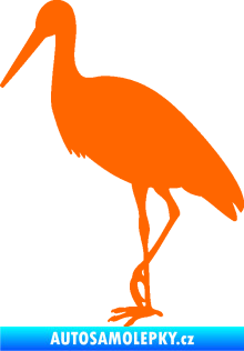 Samolepka Čáp 001 levá Fluorescentní oranžová