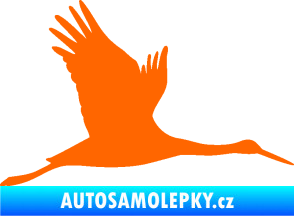 Samolepka Čáp 002 pravá Fluorescentní oranžová