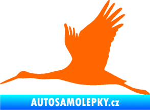 Samolepka Čáp 002 levá Fluorescentní oranžová