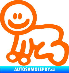 Samolepka Cartoon family mimi chlapeček Fluorescentní oranžová