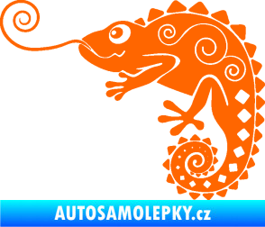 Samolepka Chameleon 004 levá Fluorescentní oranžová