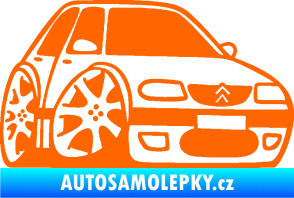 Samolepka Citroen saxo karikatura pravá Fluorescentní oranžová