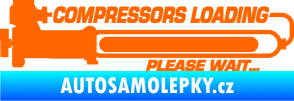 Samolepka Compressors loading pravá Fluorescentní oranžová