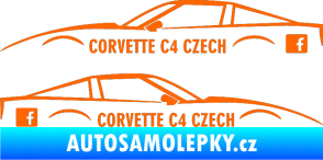Samolepka Corvette C4 FB Fluorescentní oranžová