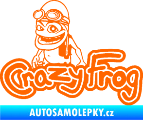 Samolepka Crazy frog 002 žabák Fluorescentní oranžová