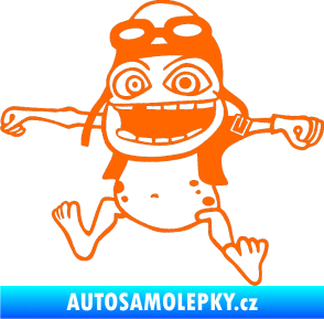Samolepka Crazy frog levá Fluorescentní oranžová