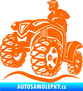 Samolepka Čtyřkolka 005 levá Fluorescentní oranžová