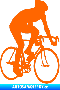 Samolepka Cyklista 001 pravá Fluorescentní oranžová
