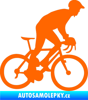 Samolepka Cyklista 003 pravá Fluorescentní oranžová