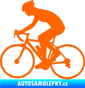 Samolepka Cyklista 005 levá Fluorescentní oranžová
