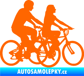 Samolepka Cyklisté 001 pravá pár Fluorescentní oranžová