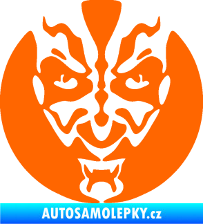 Samolepka Ďábel 001 Fluorescentní oranžová