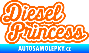 Samolepka Diesel princess nápis Fluorescentní oranžová