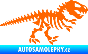 Samolepka Dinosaurus kostra 001 pravá Fluorescentní oranžová