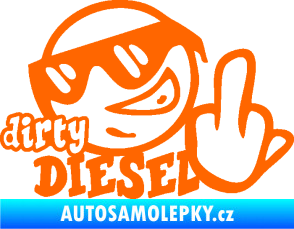 Samolepka Dirty diesel smajlík Fluorescentní oranžová