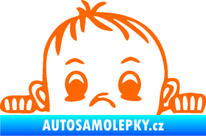 Samolepka Dítě v autě 045 levá chlapeček hlavička Fluorescentní oranžová