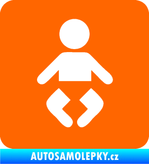 Samolepka Dítě v autě 093 symbol miminka Fluorescentní oranžová