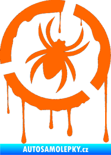 Samolepka Pavouk 001 - pravá Fluorescentní oranžová