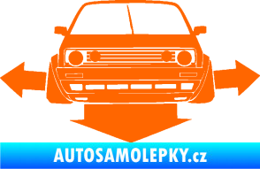 Samolepka Down and out car 002 Fluorescentní oranžová