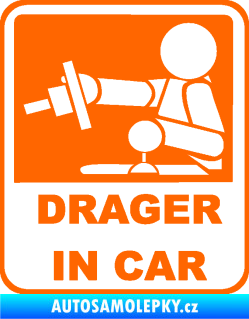 Samolepka Drager in car 002 Fluorescentní oranžová