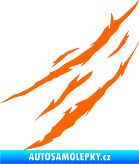 Samolepka Drápanec 002 levá Fluorescentní oranžová