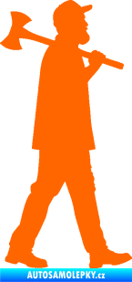 Samolepka Dřevorubec 002 pravá Fluorescentní oranžová