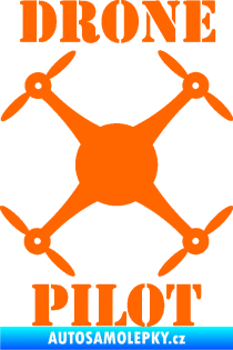 Samolepka Drone pilot  nápis  Fluorescentní oranžová