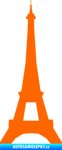 Samolepka Eifelova věž 001 Fluorescentní oranžová
