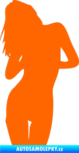 Samolepka Erotická žena 001 levá Fluorescentní oranžová
