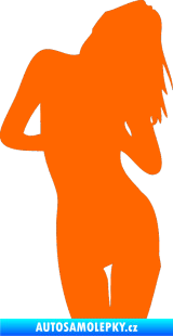Samolepka Erotická žena 001 pravá Fluorescentní oranžová