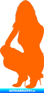 Samolepka Erotická žena 009 levá Fluorescentní oranžová