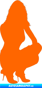 Samolepka Erotická žena 009 pravá Fluorescentní oranžová