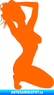 Samolepka Erotická žena 012 pravá Fluorescentní oranžová