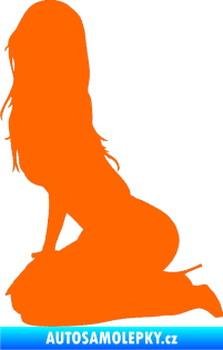 Samolepka Erotická žena 013 levá Fluorescentní oranžová