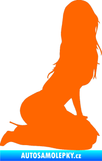 Samolepka Erotická žena 013 pravá Fluorescentní oranžová