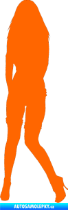 Samolepka Erotická žena 015 levá Fluorescentní oranžová