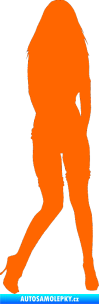 Samolepka Erotická žena 015 pravá Fluorescentní oranžová