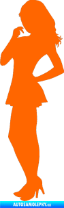 Samolepka Erotická žena 025 levá Fluorescentní oranžová