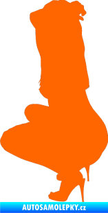 Samolepka Erotická žena 031 levá Fluorescentní oranžová