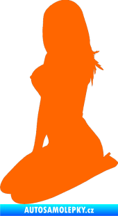 Samolepka Erotická žena 032 levá Fluorescentní oranžová
